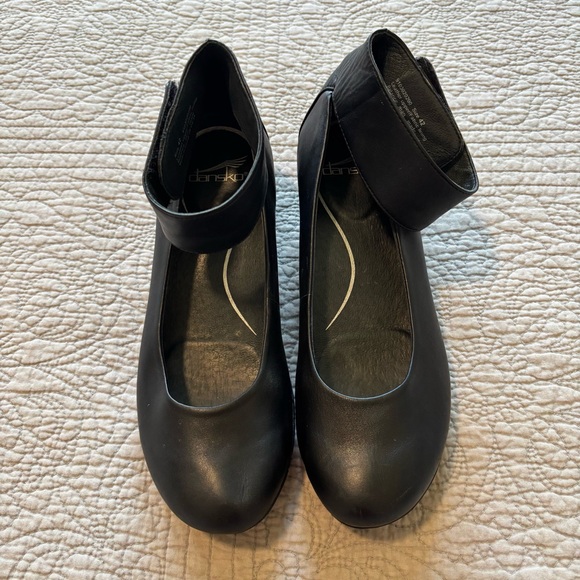 Dansko Lulu black leather wedge shoe 42 - Picture 1 of 8